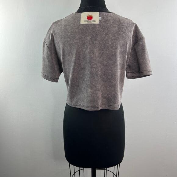 By Dwight O'neal J. Gray Tupac Reverse Red Crop Top Crew Neck Tee Size Large L - Picture 7 of 11